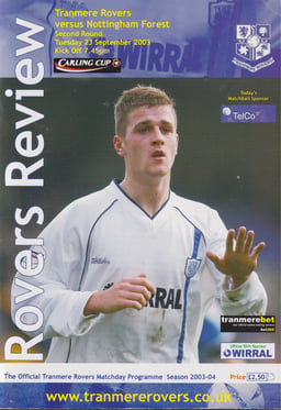Tranmere Rovers v Nottingham Forest Match Programme 2003-09-23